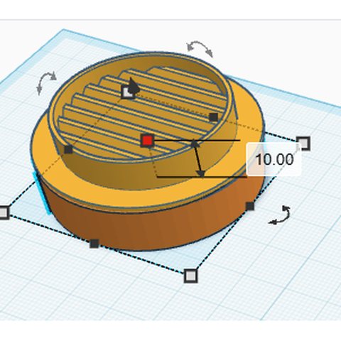 3D printed fire vent design in Tinkercad