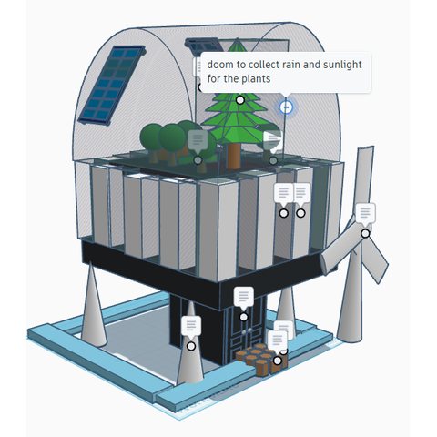 Janjao green building model in Tinkercad